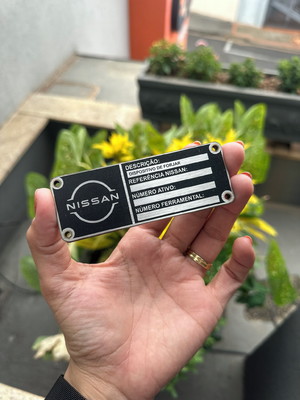 Placa personalizada em inox - impressão uv