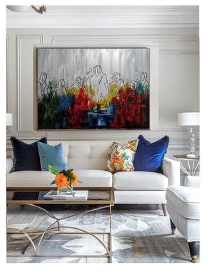 Quadro santa ceia moderna para sala de jantar 100x150