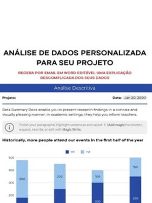 Relatório com análise dos dados e explicação descomplicada