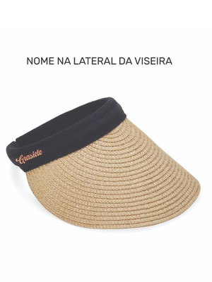 Viseira de palha personalizada