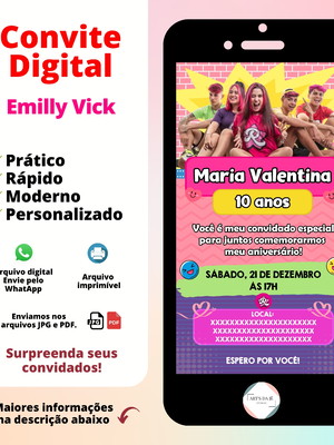 Convite digital emilly vick