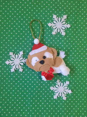 Enfeite de natal cachorrinho lhasa apso especial