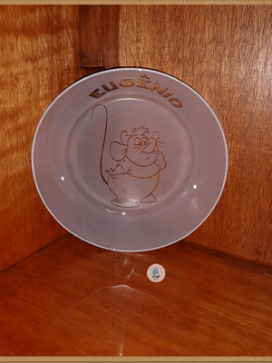Prato de vidro para sopa (infantil) jateado