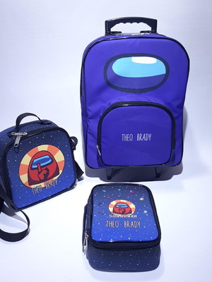 Kit escolar - mochila + lancheira + estojo organizador