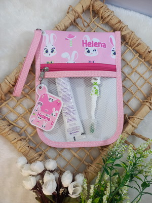 Estojo, higiene bucal personalizado kit escolar