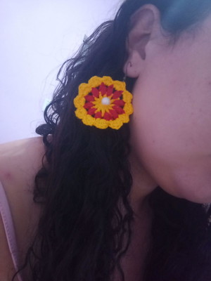 Brincos em crochê