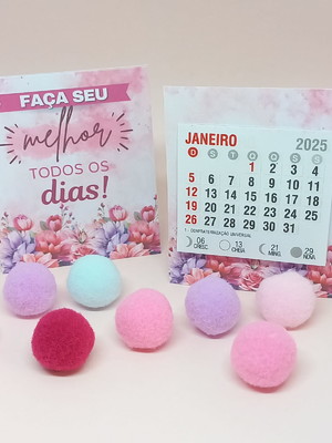 Mini calendário de mesa