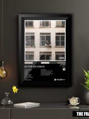 Quadro a4 spotify eu tive um sonho tchelo rodrigues & retrob