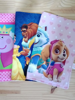 Kit com 3 guardanapos escolar personalizado menina
