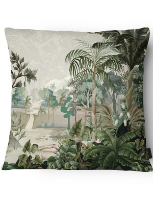 Almofada safari ( capa ) veludo com cordone estampa 425