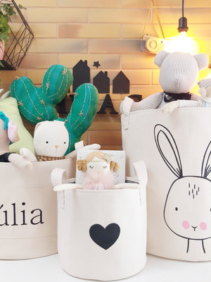 Kit cestos organizadores para brinquedos