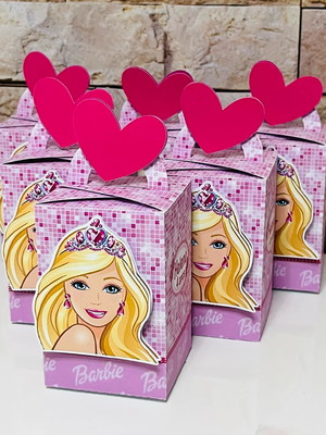 Caixa com alça personalizada barbie linha simples