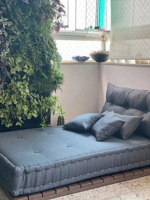 Futon turco,com bordas, sob medida .