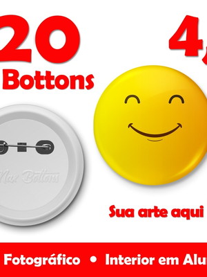 Botons button bottons broche personalizado 120 un tam 4,5cm