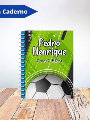 Capa caderno personalizada - futebol