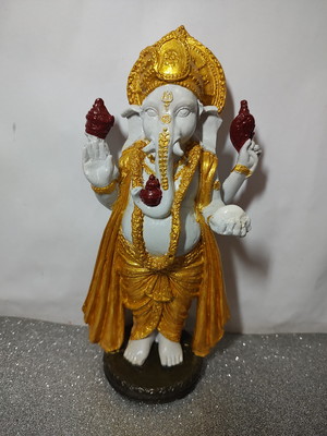 Imagem ganesha dourado 24cm