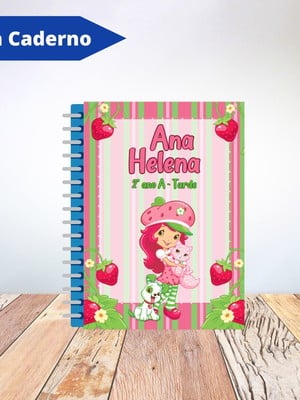 Capa caderno personalizada - moranguinho