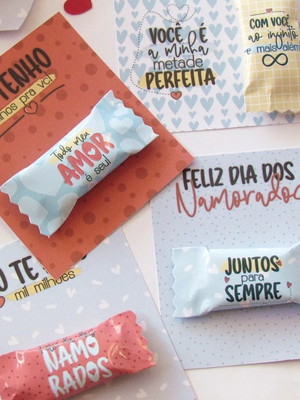 Bala com card dia dos namorados