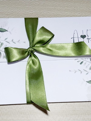 Convite de casamento floral verde delicado - c/50 unidades