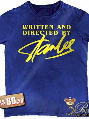 Camiseta stan lee em 100% algodão premium marmorizado