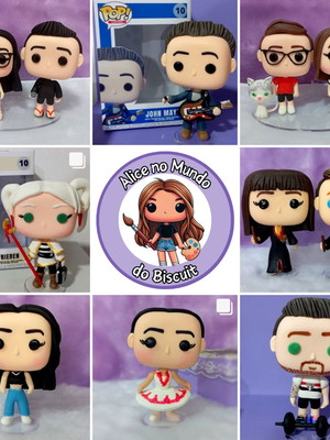 Bonecos artesanais estilo funko pop personalizado em biscuit