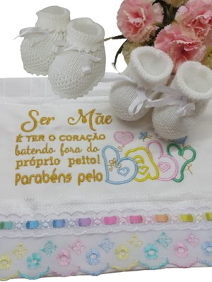 Presente para gestante gêmeos kit com 2 sapatinhos