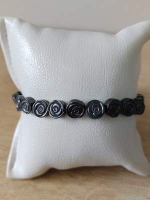 Pulseira em pedra hematita