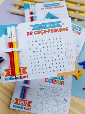 Card caça palavras com canetinhas-40 mimo volta aulas