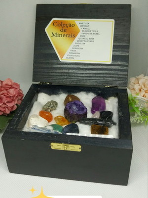 Baú coleção de minerais