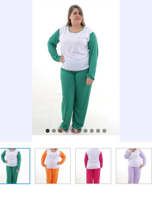 Pijama longo feminino plus size