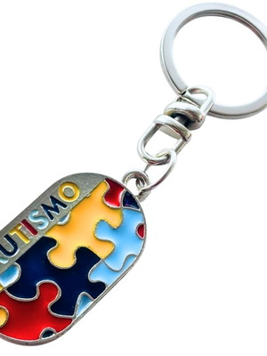 Chaveiro quebra cabeças autismo