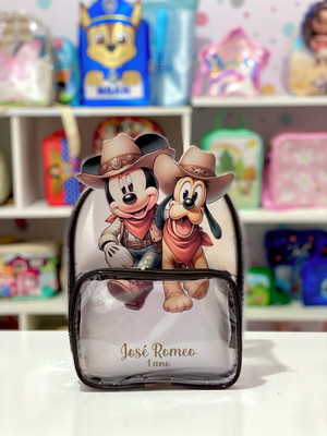 Mochila lily 3d transparente personalizada