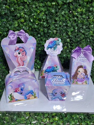 Caixinhas personalizadas sereia cut