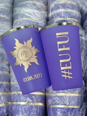 Copos acrílico twister 500ml lilas - aniversário 15 anos
