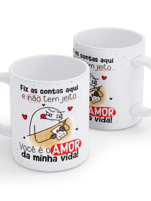 Caneca cerâmica flork namorado(a) - amor da minha vida
