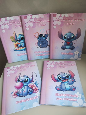 Caderno brochurão stitch 48 folhas