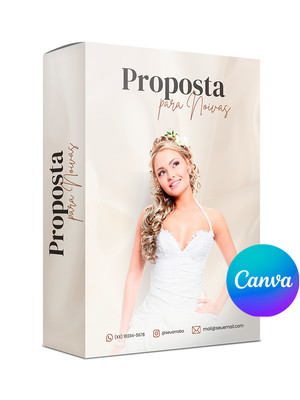 Proposta orçamento template editável no canva para noivas
