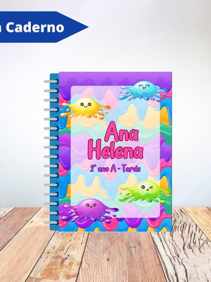Capa caderno personalizada - slime