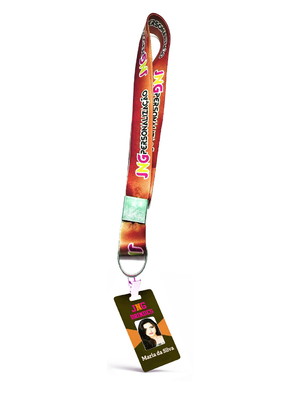 Cordão com crachá personalizada pacote com 40 unidades