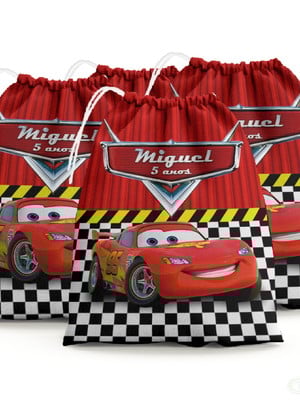 Sacolinha saquinho lembrancinha carros relâmpago mcqueen