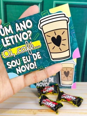 Mimo volta as aulas para professores card +bala de café
