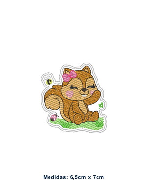 Patch bordado termocolante esquilnha - modelo1