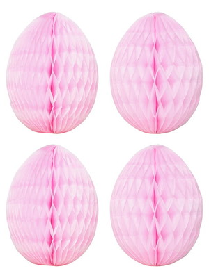 Ovo de páscoa rosa boneca pequeno efeito colmeia - 4 und