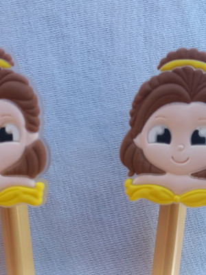 Lápis a bela e a fera princesa- lembrancinha infantil