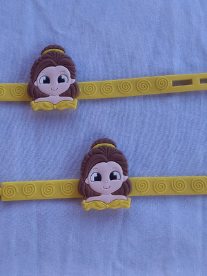 Pulseira a bela e a fera - lembrancinha festa infantil