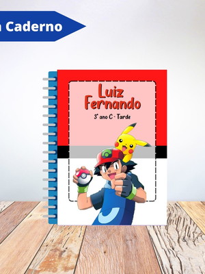 Capa caderno personalizada - pokémon