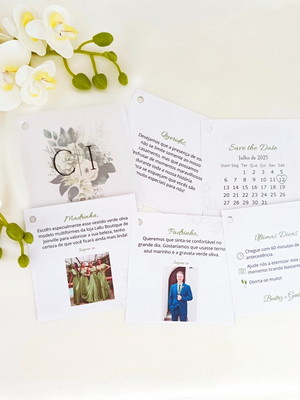 Manual de padrinhos de casamento capa em papel vegetal