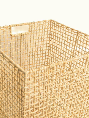 Cesto organizador grande em palha natural 50x34