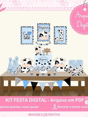 Kit festa eu amo tete menino