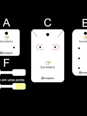 Kit tags jóias c sua marca acef fundo branco ou clarinho